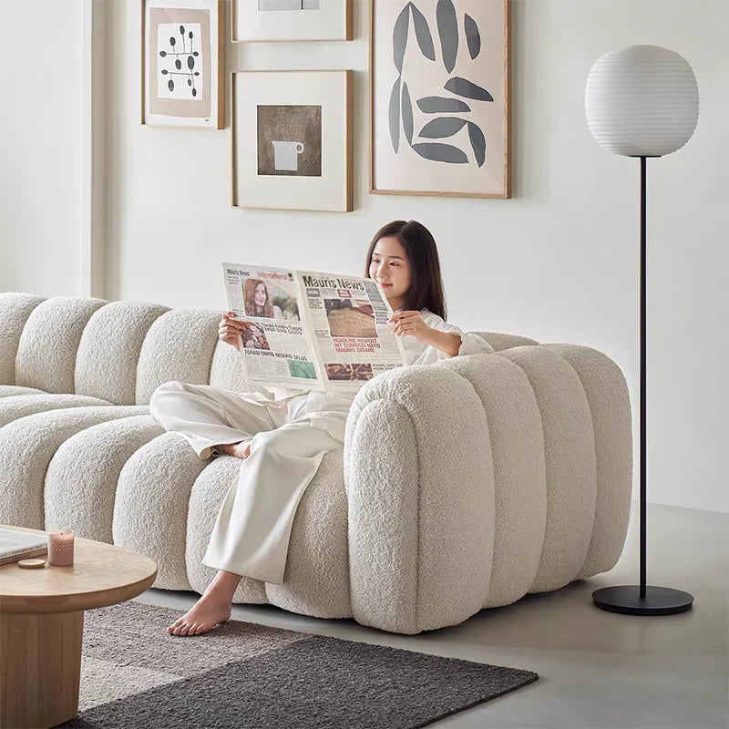 Elegant Nordic Sofa – Minimalist, Comfortable & Modern Living Room Furniture.