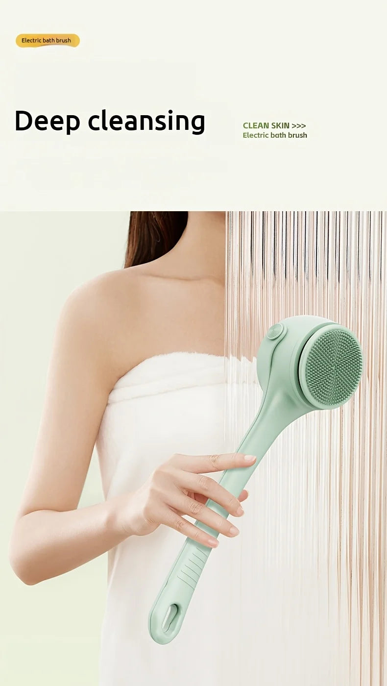 Electric Bath Body Brush – Long Handle Shower Scrubber
