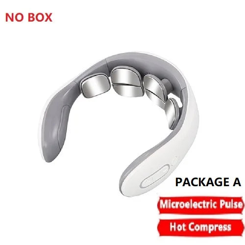 Smart Heated Neck & Shoulder Massager – Electric Cervical Pain Relief with Pulse & Vibration.