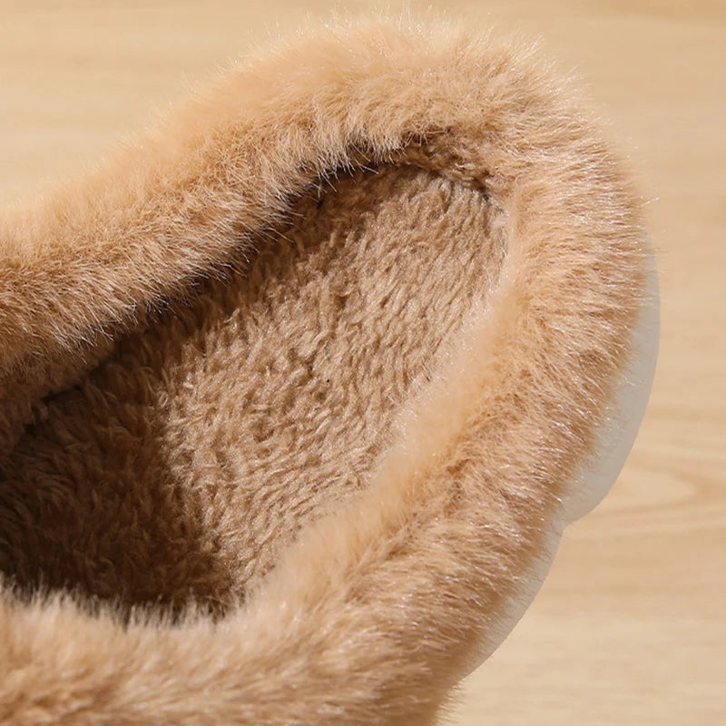 Cute Capybara Winter Slippers for Women – Warm Plush Indoor Slides.