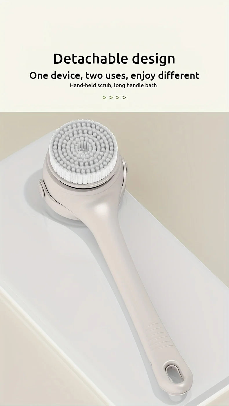 Electric Bath Body Brush – Long Handle Shower Scrubber