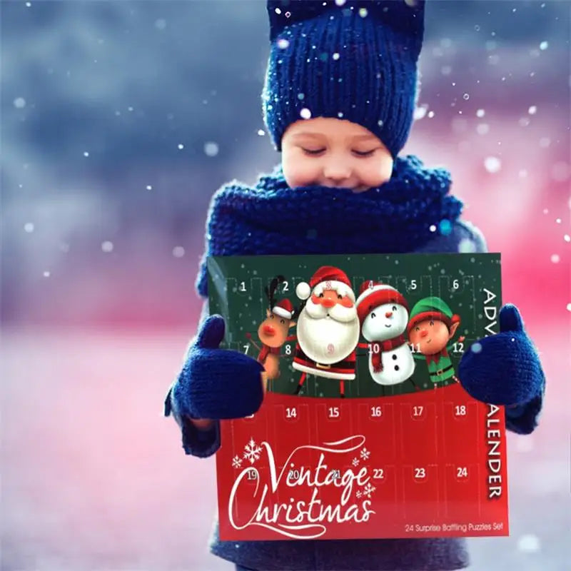 24PCS Metal Wire Puzzle Set – Magic Brain Teaser Advent Calendar Christmas Gift for Kids.