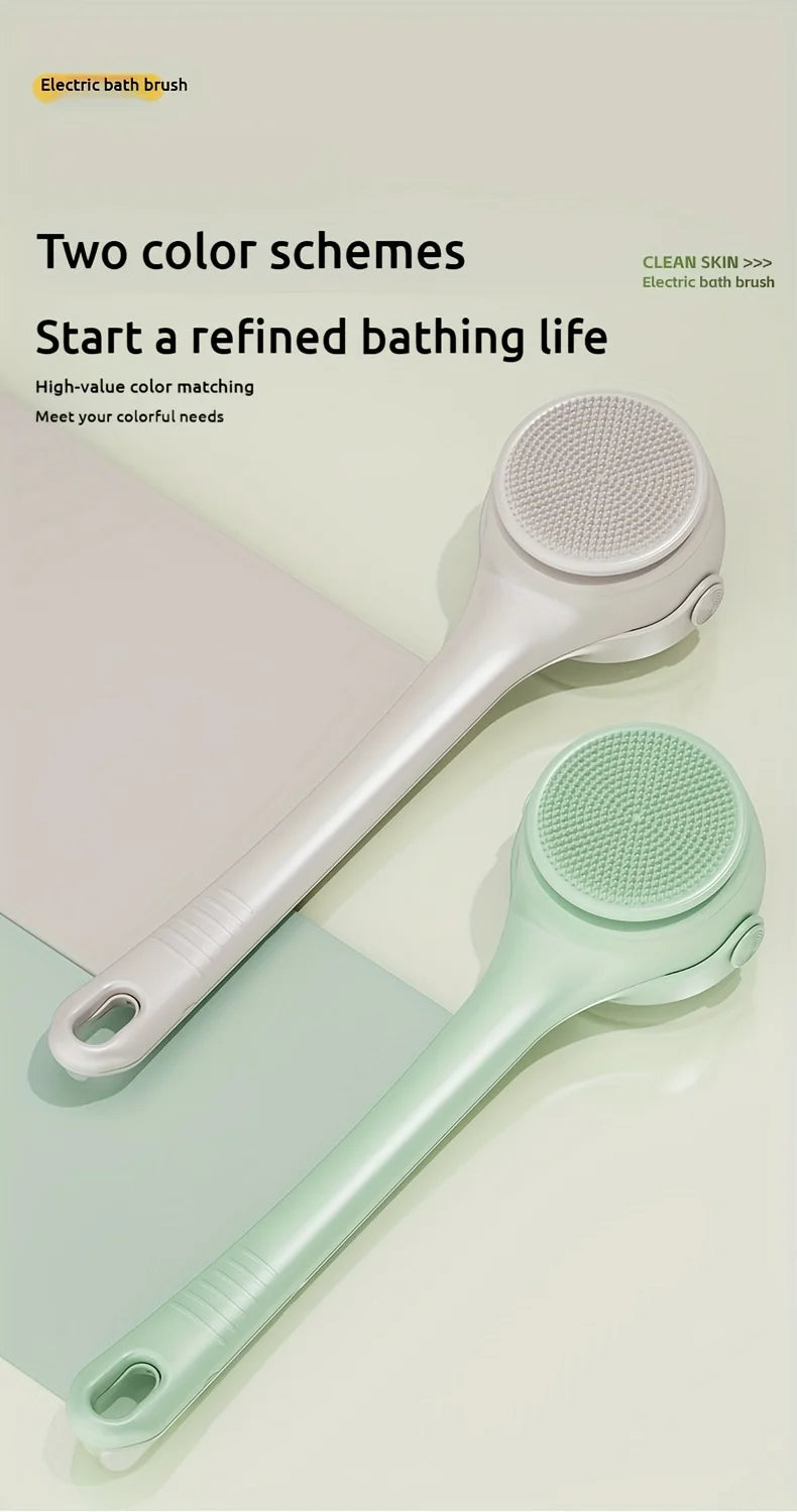 Electric Bath Body Brush – Long Handle Shower Scrubber