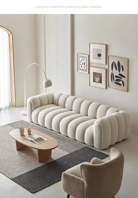 Elegant Nordic Sofa – Minimalist, Comfortable & Modern Living Room Furniture.