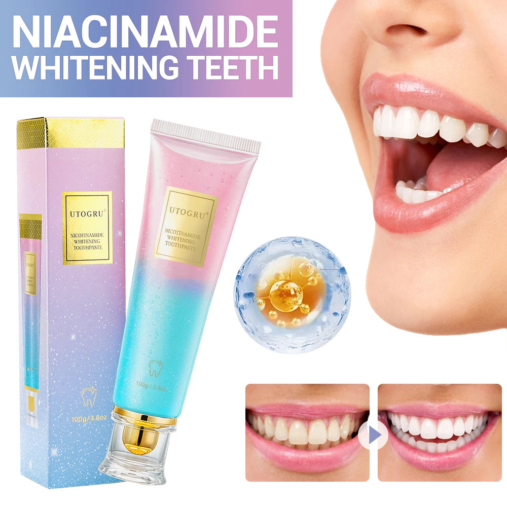 Niacinamide Whitening Toothpaste – 100g Refreshing Mint for Clean, White Teeth.