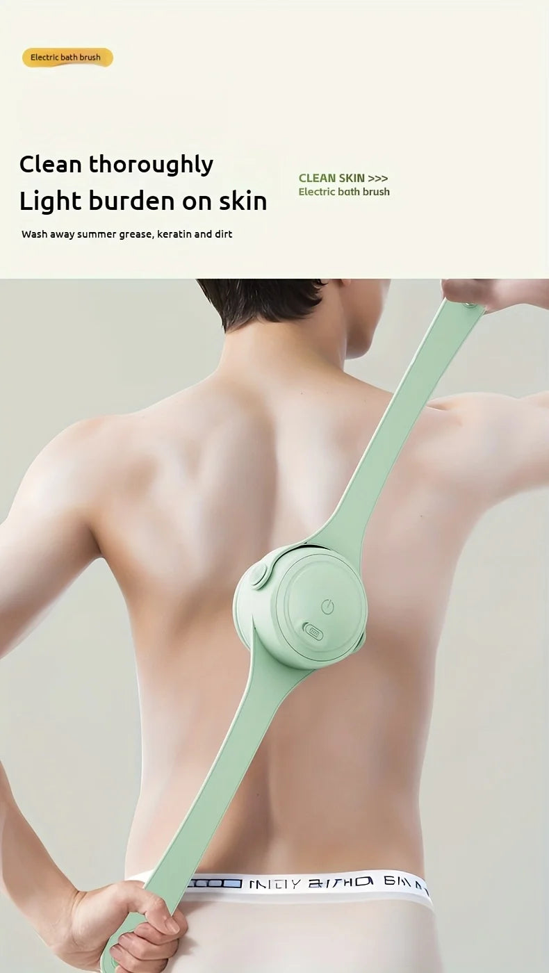 Electric Bath Body Brush – Long Handle Shower Scrubber