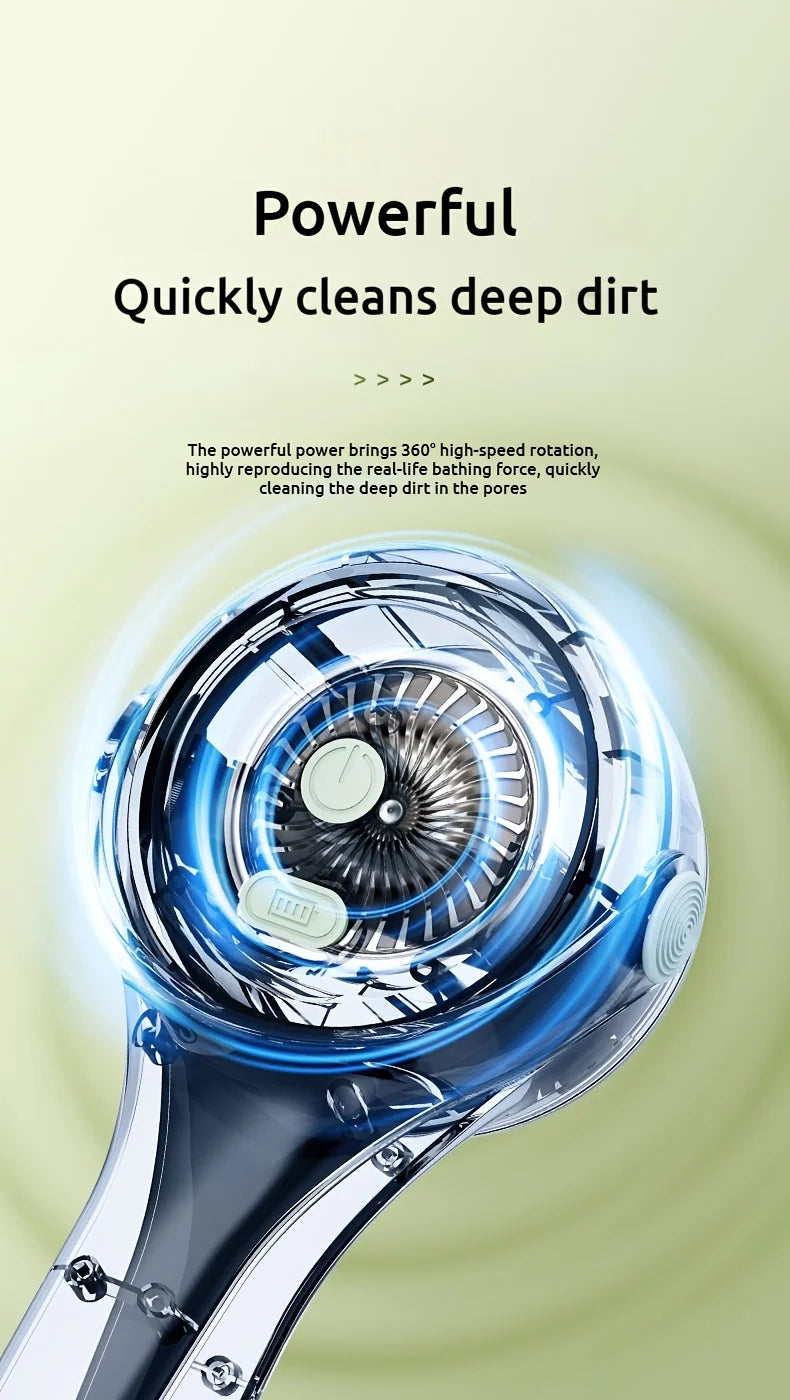 Electric Bath Body Brush – Long Handle Shower Scrubber