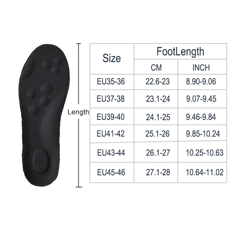 High-Elasticity Sport Insoles – Soft Arch Support Shoe Pads