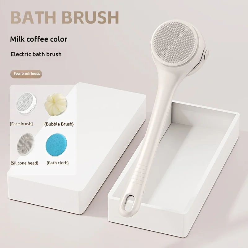Electric Bath Body Brush – Long Handle Shower Scrubber