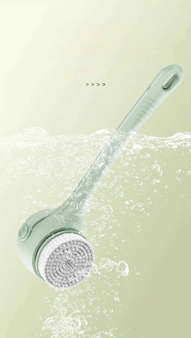 Electric Bath Body Brush – Long Handle Shower Scrubber