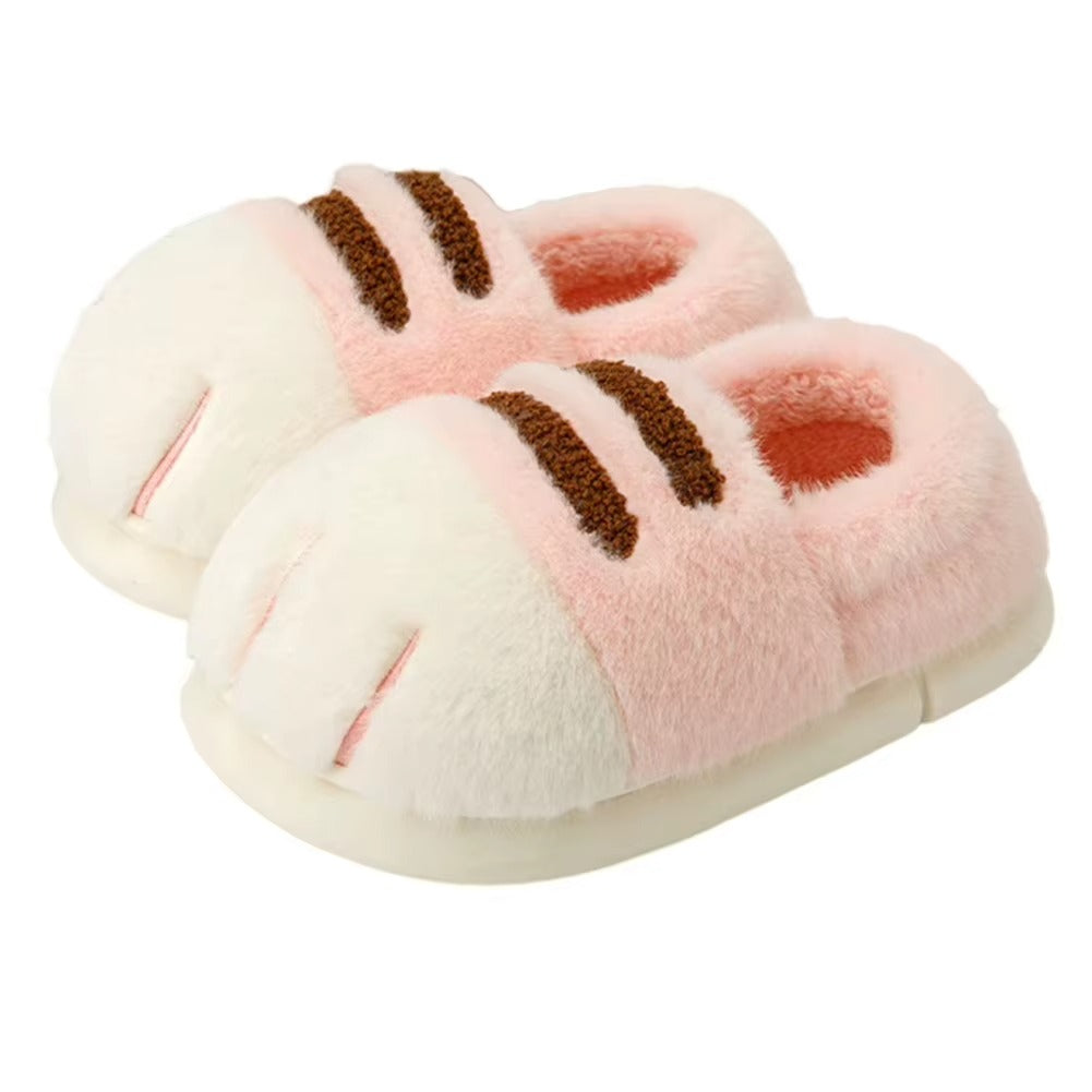 Cat Paw Kitty Claw Slippers – Cozy Fluffy Slides for Women.