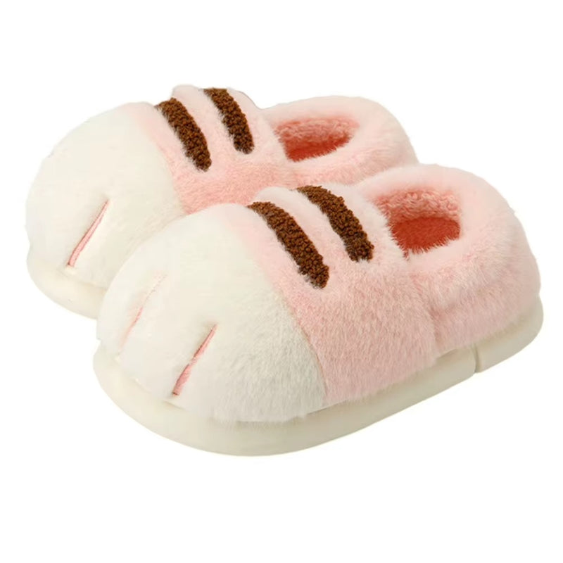 Cat Paw Kitty Claw Slippers – Cozy Fluffy Slides for Women.