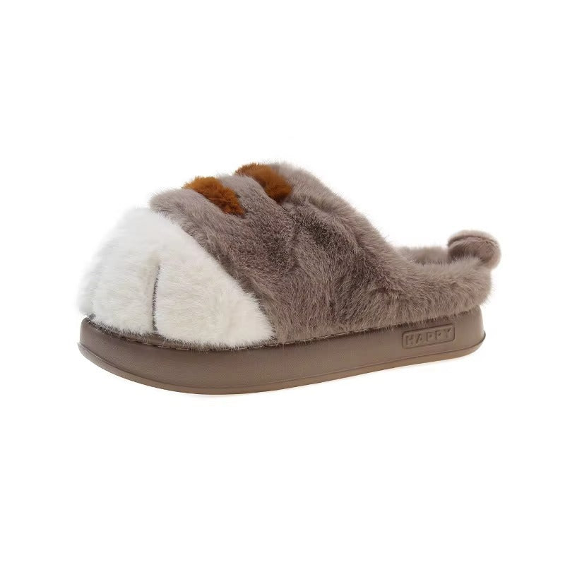 Cat Paw Kitty Claw Slippers – Cozy Fluffy Slides for Women.