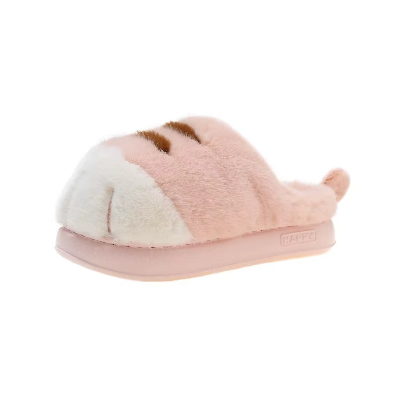 Cat Paw Kitty Claw Slippers – Cozy Fluffy Slides for Women.